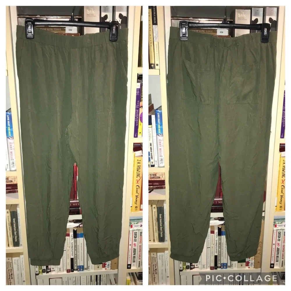Madewell Army Green Pull On Jogger Pants - Picture 2 of 9